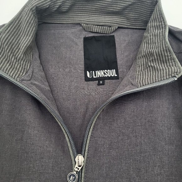 Linksoul Men's Small Black Morris Full-Zip Windbreaker Golf LS524 Athleisure - Picture 8 of 9